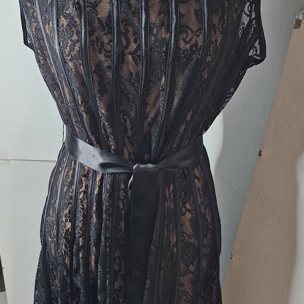 SL Fashions Black Lace Midi Dress